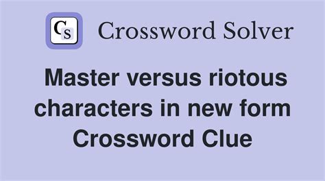 RIOTOUS Crossword Clue. The most popular solution is 7 letters long. The solution is: Chaotic. Search for Crossword Clues: Filter solutions by length: 9 solutions in total. …